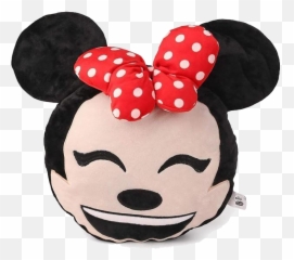 Laughing Minnie Emoji Face Plush - Happy,Laughing Emoji Cushion