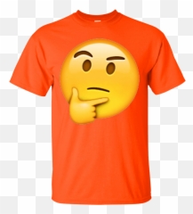 Skeptical Thinking Eyebrow Raised Emoji - Texas Longhorn Shirts,Small Thinking Emoticon Images