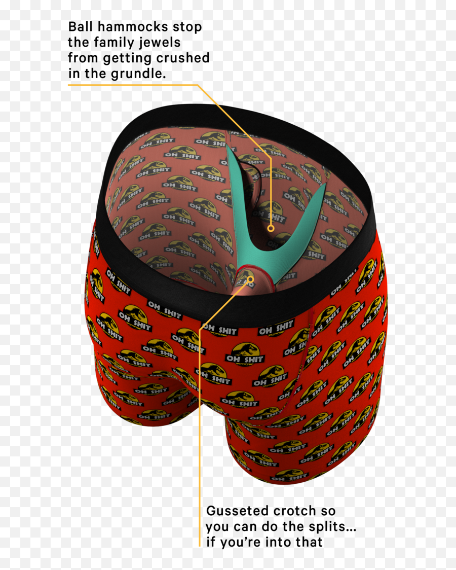 Theyu0027re Back Dinosaur Ball Hammock Long Boxers - Mens Underwear With Ball Hammock Emoji,Shit Emoji Funny