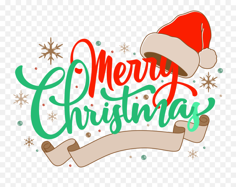 Merry Christmas Text Design Red Hat Png Pnglib U2013 Free Png - Christmas Design Png Transparent Emoji,Merry Christmas Emojis For Facebook.jpg
