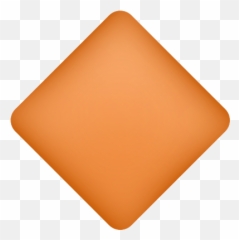 Large Orange Diamond Icon In Emoji Style - Solid,Large Food Emoji