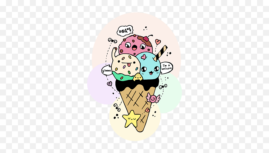 Throw Pillow For Sale - Cute Icecream Emoji,Kawaii Throwing Emoticon