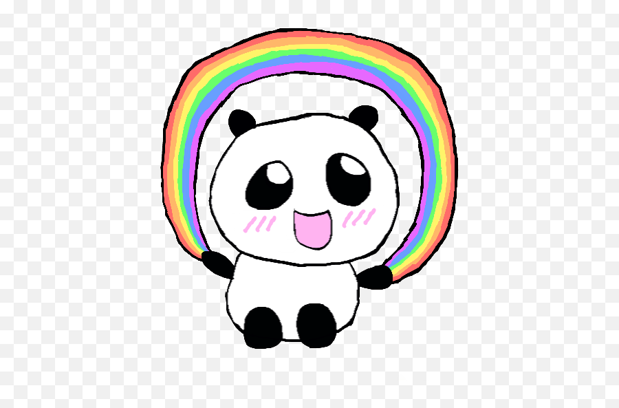 Rainbow Panda - Nontama Gallery Tamatalk Dot Emoji,Panda Emoji Png