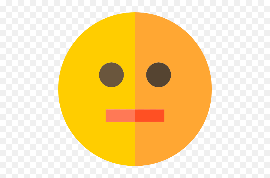 Circular Face Mouth Emoticon Straight Smiley Shapes - Happy Emoji,List Of Emoticons