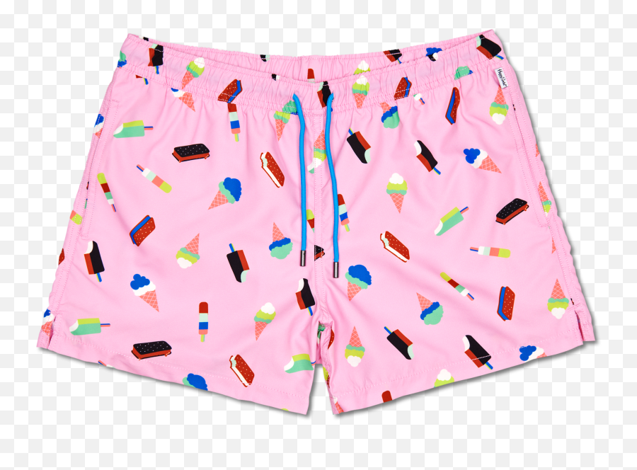 Happy Socks - Happy Socks Ice Cream Swimshorts Emoji,Flowers By Zoe Emoji Shorts