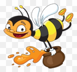 Honey Bee Cartoon Cartoon Bee Bee Clipart - Funny Bees Emoji,Bee Swarm Bee Emojis