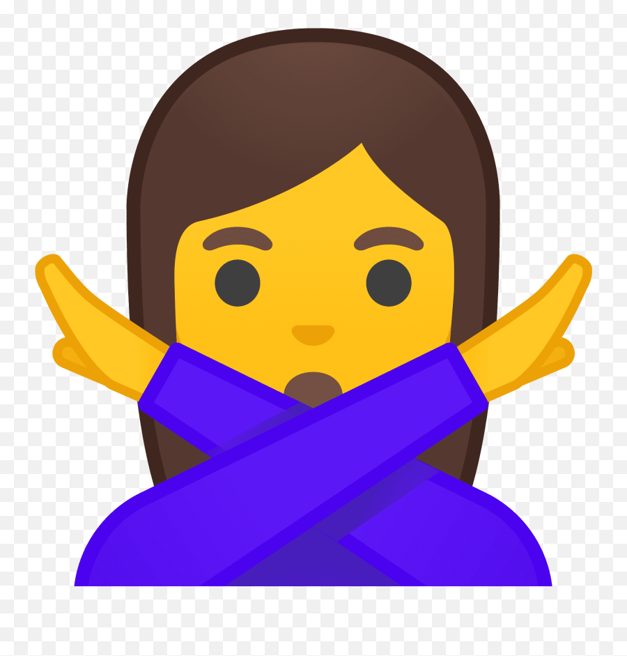 Woman Gesturing No Free Icon Of Noto Emoji,Pink Women Emojis Mean