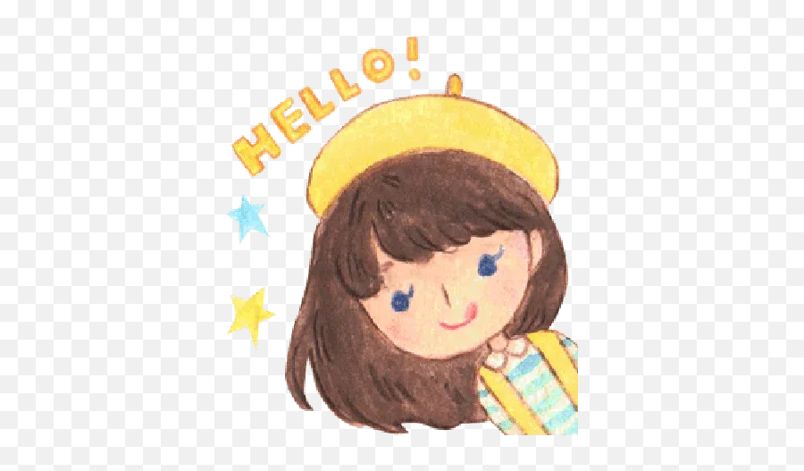 Carrie The Painter Hat - Cibel Sticker Pack Stickers Cloud Emoji,Baby That Has Emojis Painted On Her House