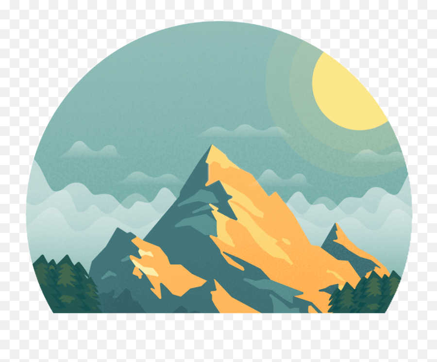 Mountain Mountains Sticker - Mountain Vector Png Hd Emoji,Mountain Emoji Transparent
