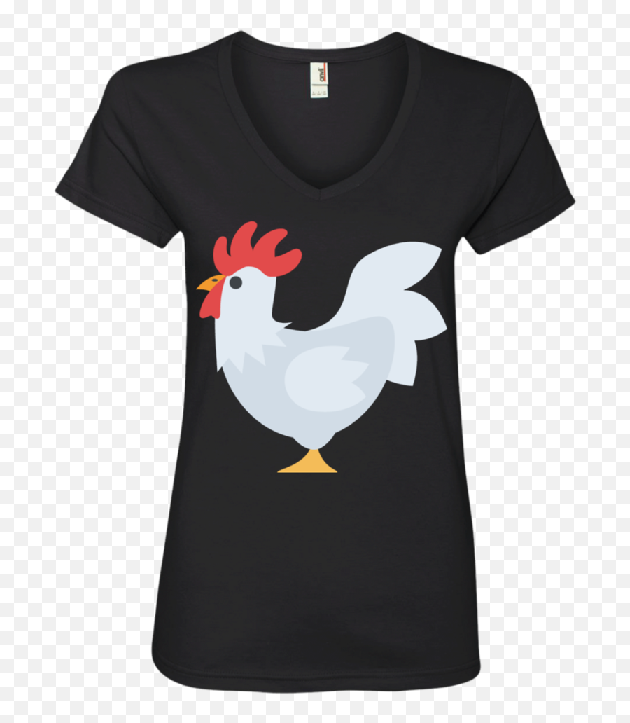 Chicken Emoji Ladies V,Chicken Emoji