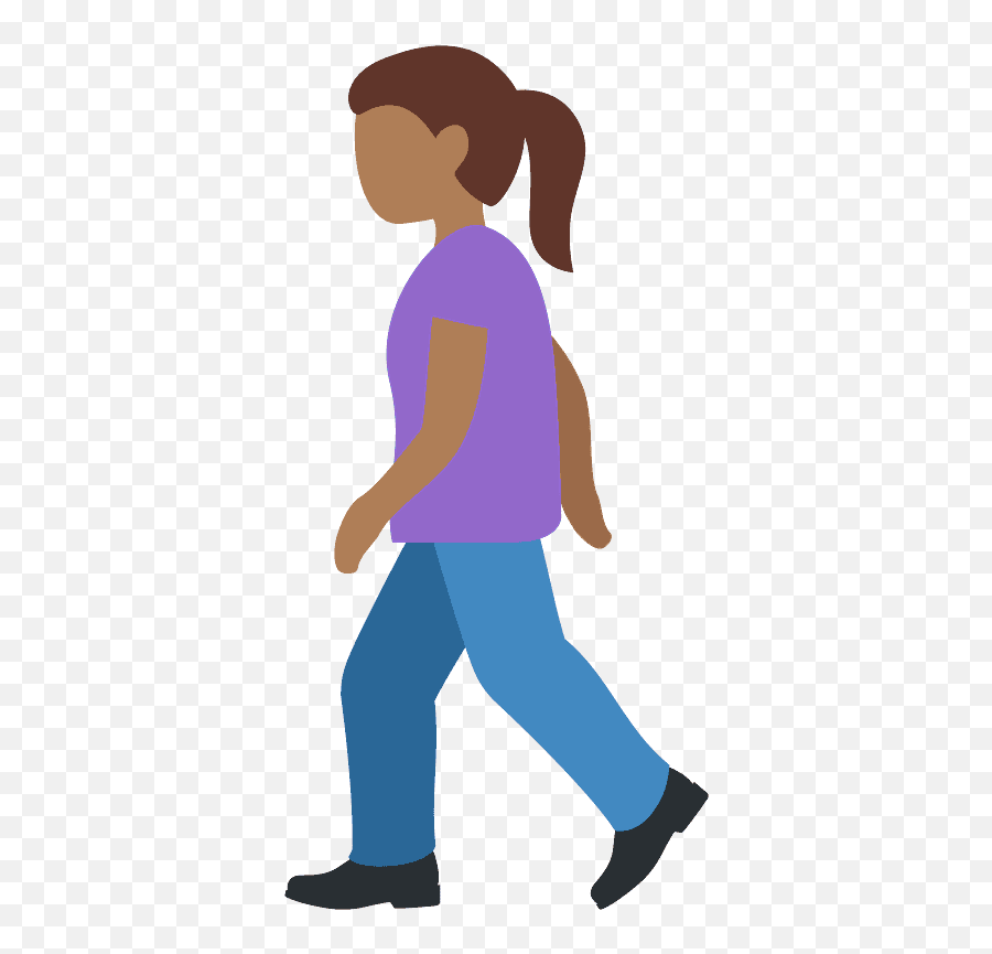 Woman Walking Emoji Clipart Free Download Transparent Png - Ponytail,Dancing Girl Emoji Pillow