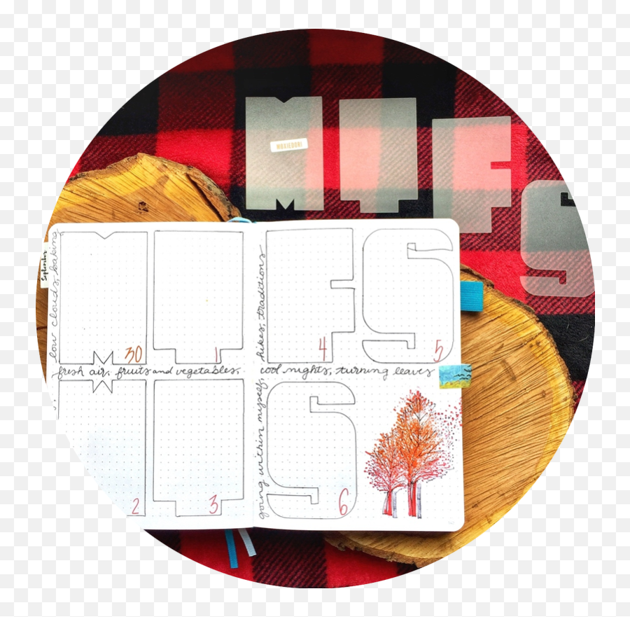 Moxiedori - Tartan Emoji,Emotion Tracker Bullet Journal