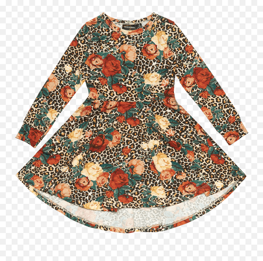 Ryb W20 Drop 2 Rose Leopard Ls Dress Emoji,Emoji Outfits For Girls Cheap