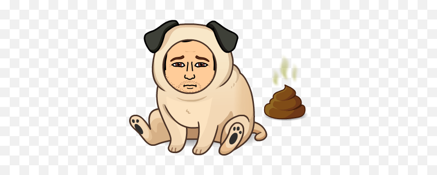 Say Puns I Say Pugs - Bitmoji Pug Emoji,Emoji Puns