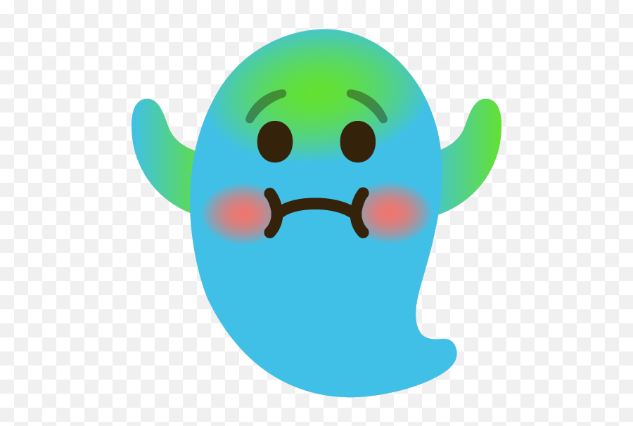 Blushghost - Discord Emoji Grossed Out Clipart,Blush Emoji Png