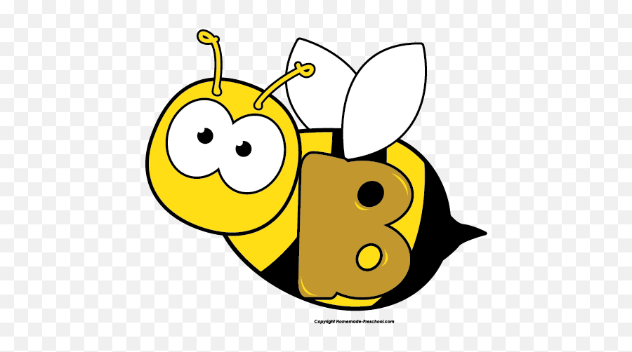 Letter Bee Clipart Clipartwiz 2 - Clipartix Bee Letter B Clipart Emoji,Honey Bee Emoji