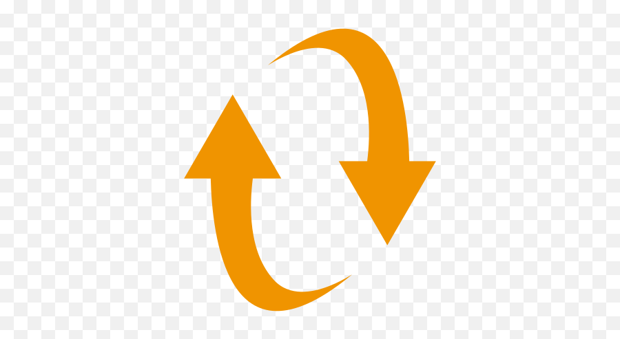 Clockwise Downwards And Upwards Open Circle Arrows Id - Circle Arrow Orange Icon Emoji,Upward Looking Text Emoji