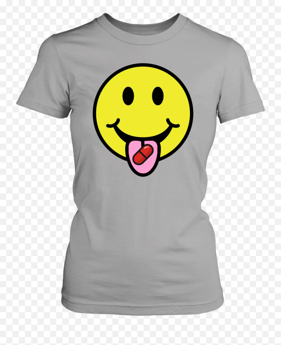 Red Pill Smiley - T Shirt Dodge Challenger Girl Emoji,White Pill Emoticon