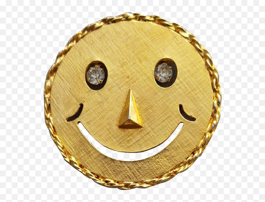 Vintage Smiley Face Brooch Or Pendant - Happy Emoji,Pierced Emoticon