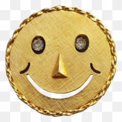 Vintage Smiley Face Brooch Or Pendant - Happy Emoji,Pierced Emoticon