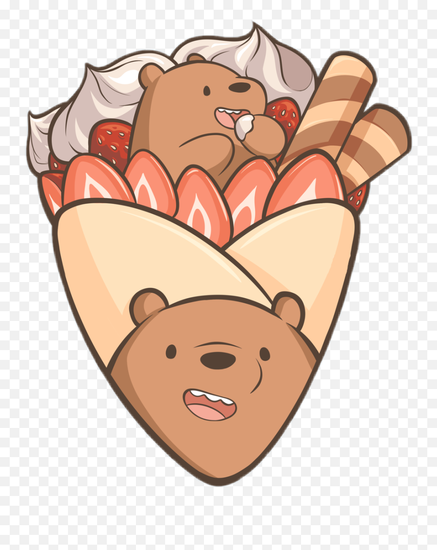 Anime Aesthetic Strawberry Sticker By Blep - Cute Kawaii We Bare Bears Emoji,Blep Emojis