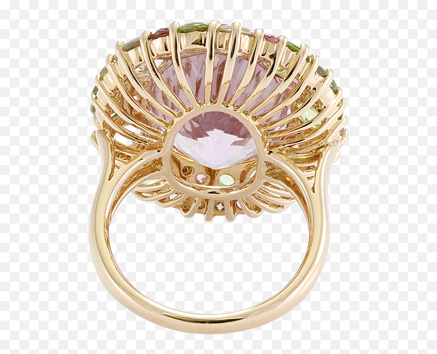 Amethyst Emotion Ring - Solid Emoji,Pearl Green Emotion