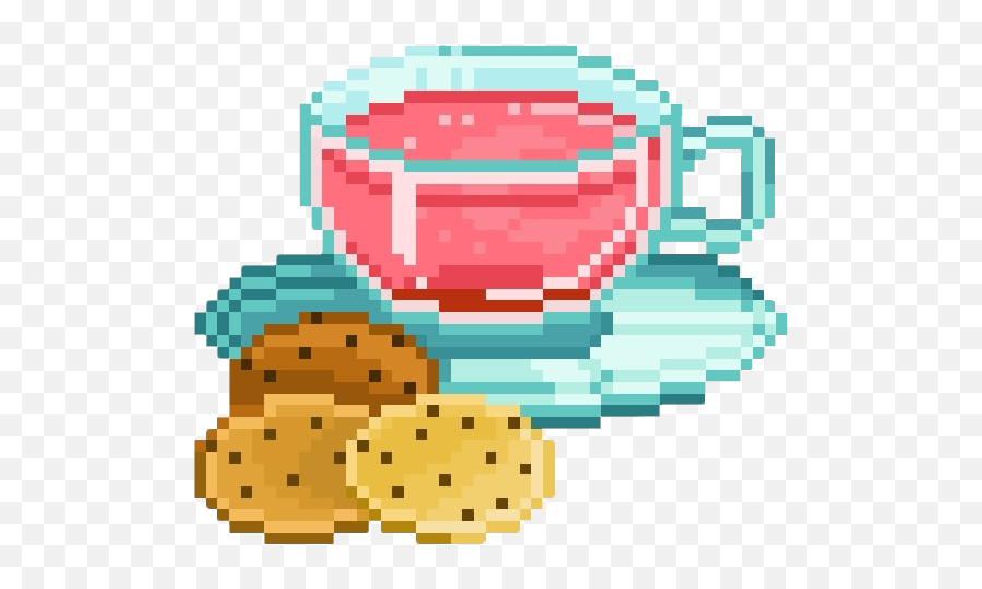 Pixel Cute Kawaii Tea Sticker - Serveware Emoji,Kawaii Tea Set Emoji