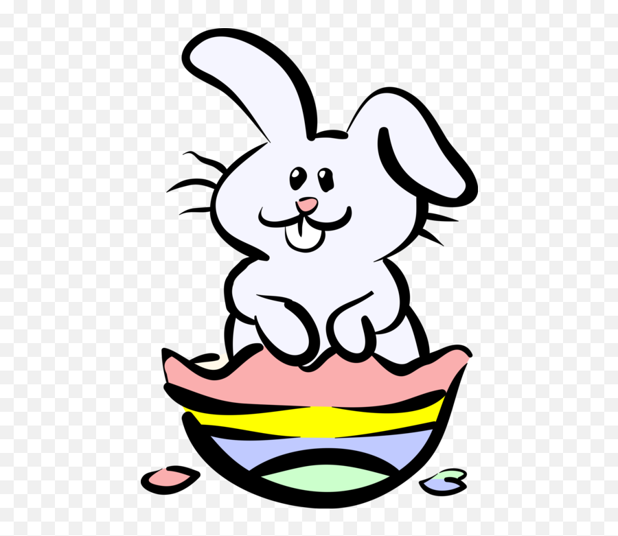 Vector Illustration Of Pascha Easter Bunny Rabbit In Clipart - Coelho Da Pascoa Vetor Emoji,Easter Rabbit Emoticon