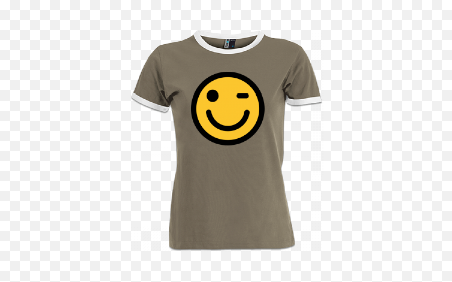 Maglietta Contrast Da Donna Wink Emoticon - Ordina Subito Camiseta Do Palmeiras 2016 Emoji,Shrung Emoticon