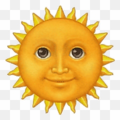 Emoji Sun Face Tumblr - Sun Emoji Meme,Tumblr Emoji Png