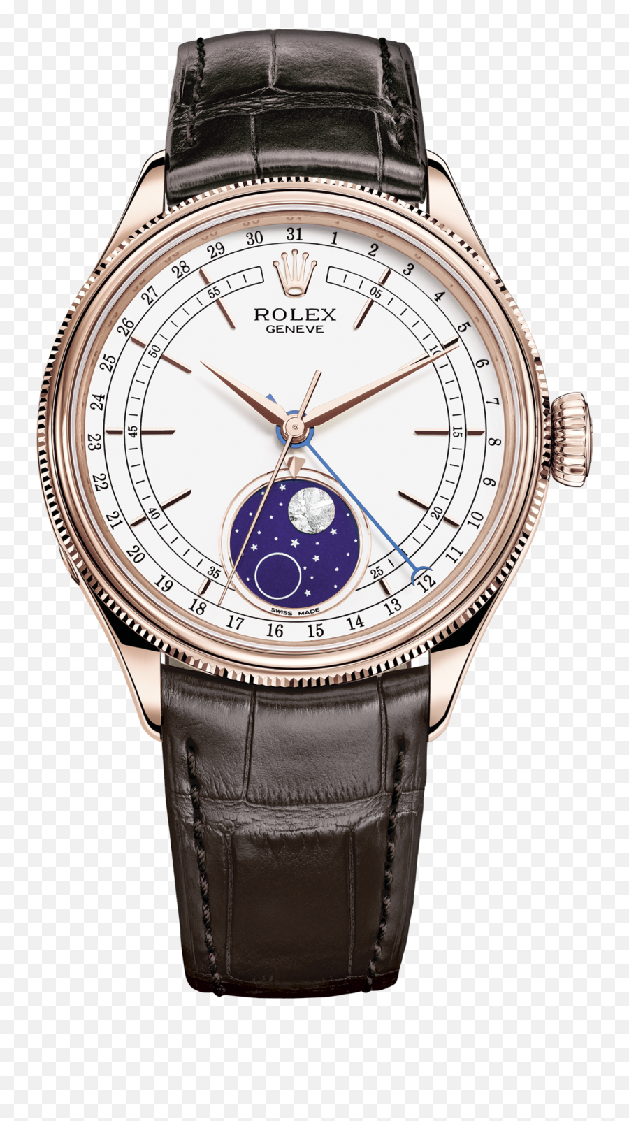 Rolex Cellini Moonphase Watch 18 Ct Everose Gold - M50535 Emoji,Opi Pupetual Emotion