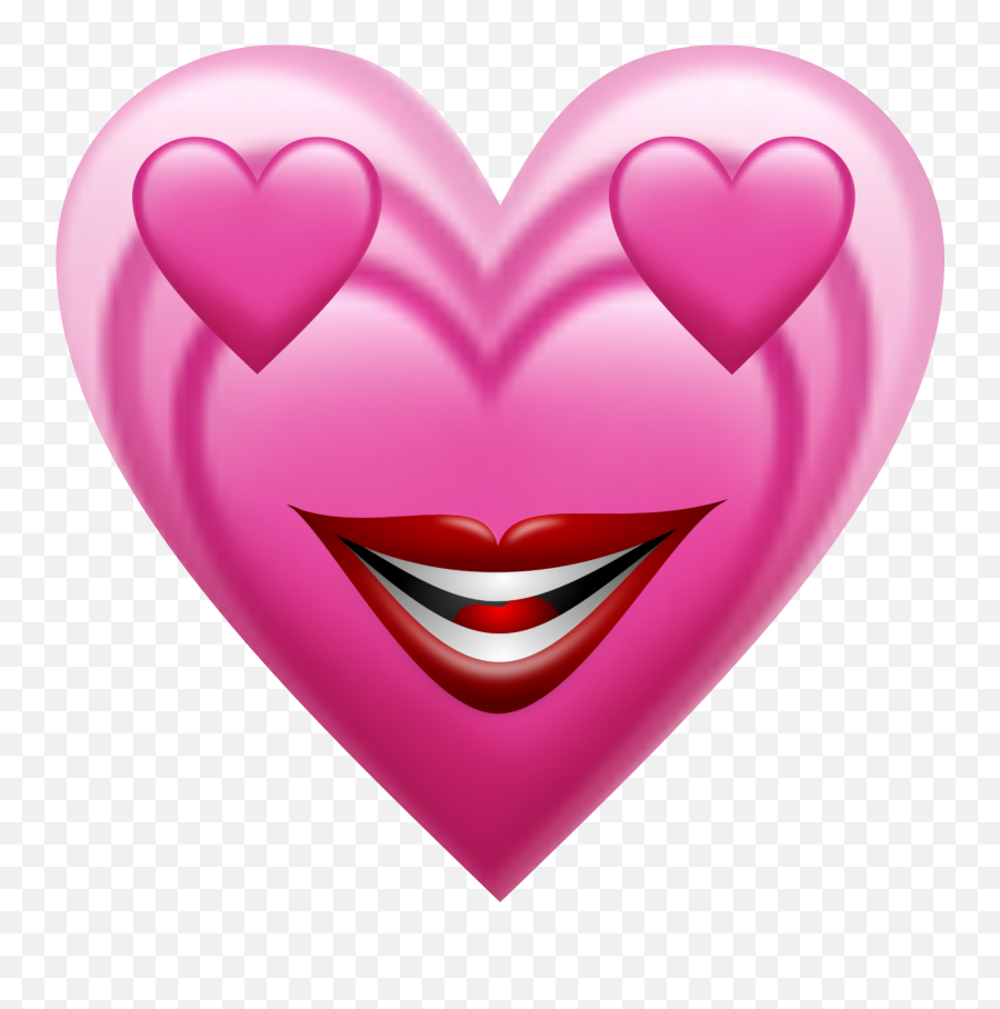 Love Heart Mouth Pixle22 Emoji Sticker - Happy,Heart Mouth Emoji