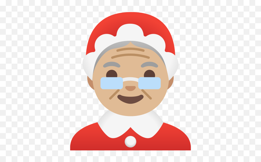 Santa Claus Mom In Light Skin Tone Medium Emoji,Mo_om Emoticon