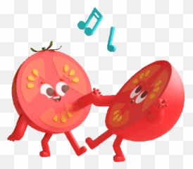 Tomato Halves Dance Together Sticker - The Other Half Tomato Emoji,Dancing Emoji Having A Good Time
