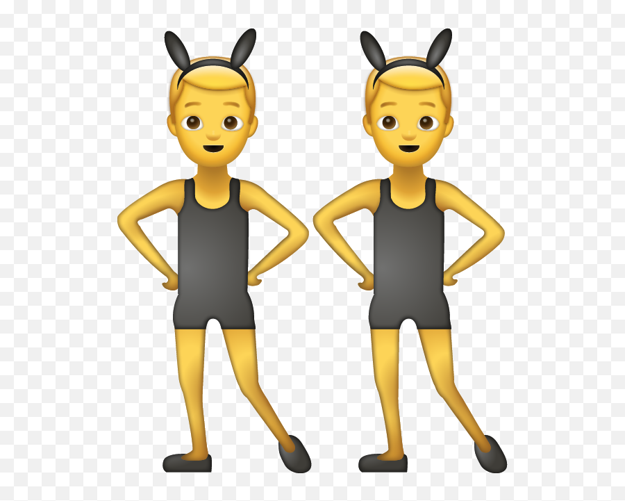 Men With Bunny Ears Emoji Free - Men With Bunny Ears Emoji,Bunny Emoji