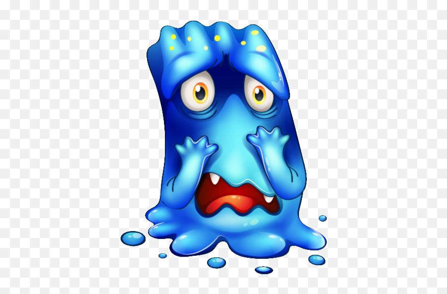 Gq Monstre Bleu Apeuré - Smiley Apeuré Emoji,Finding Nemo Emoji Copy And Paste