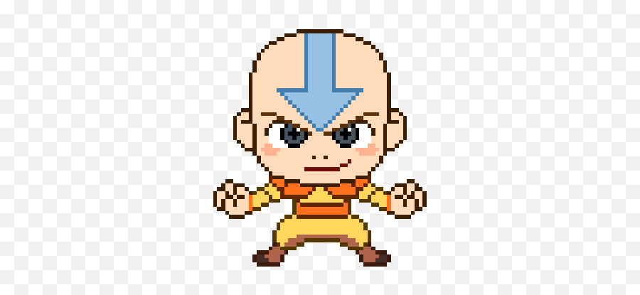 Planetpower9 On Scratch - Avatar Aang Pixel Art Emoji,Death Stare Emoji