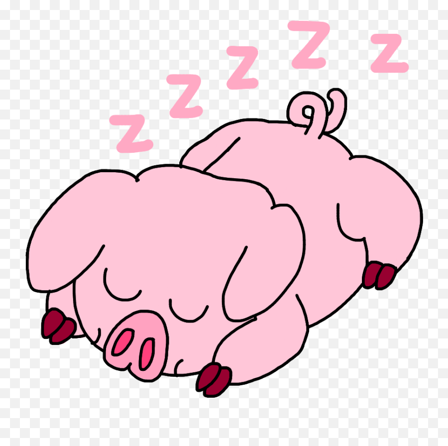 Pig Piggy Sleep Sticker By Carmine Crincoli - Pig Sleeping Clipart Emoji,Emoji Sleepy Head