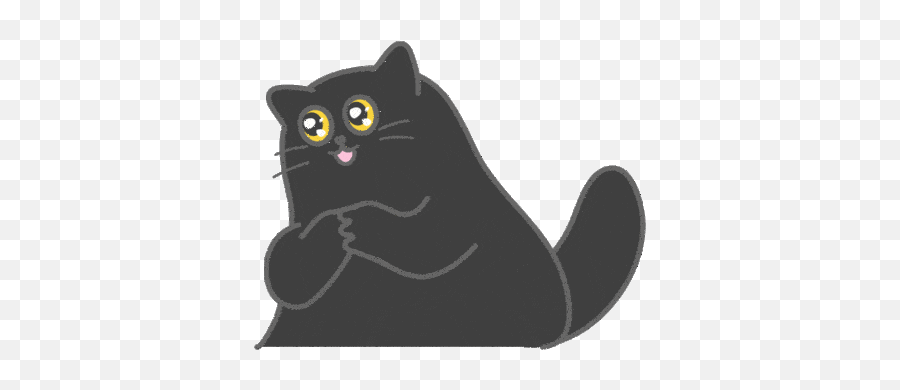 Slight Smile Glitter Sticker - Black Cat Emoji,Slight Smile Emoji