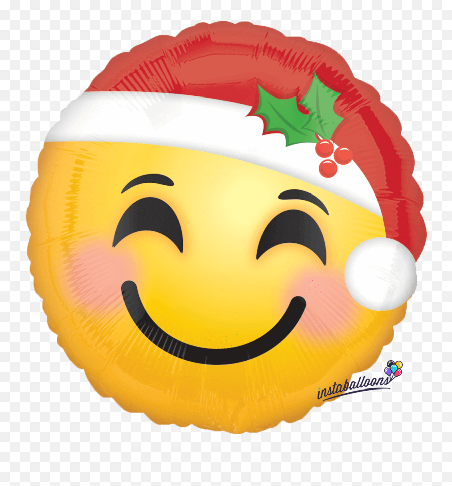 Santa Hat 18 - Emoji Christmas Smiley Face,Smiley Emoji