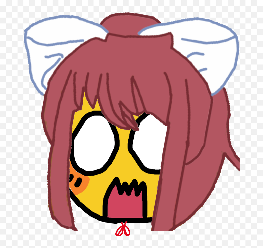 Blessed Scared Monika Emoji Literature Club Literature Anime - Bonk Emoji Transparent Ong,Scary Emoji