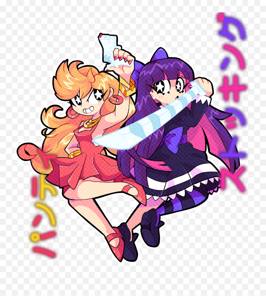 Panty Stocking Pantyanarchy Sticker By - Aesthetic Anime Png Emoji,Find The Emoji Salsa