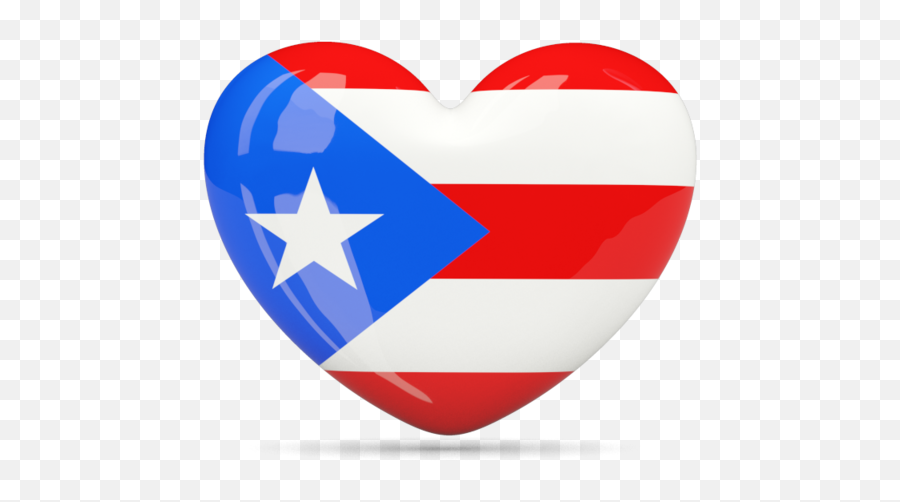 Heart Icon Illustration Of Flag Of Puerto Rico Heart - Puerto Rico Heart Emoji,Tiny Hearts Emoticons