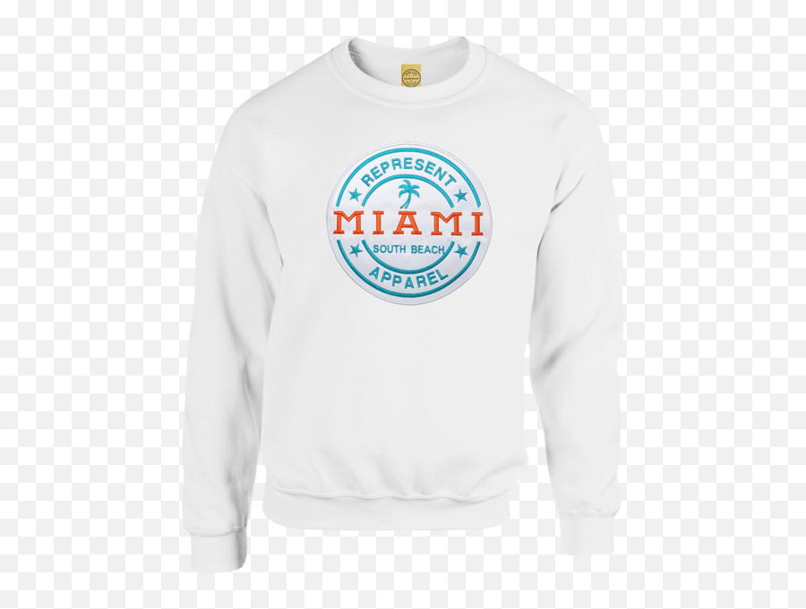 Miami South Beach Sweatshirt With - Long Sleeve Emoji,Emoji 100 Sweatshirt