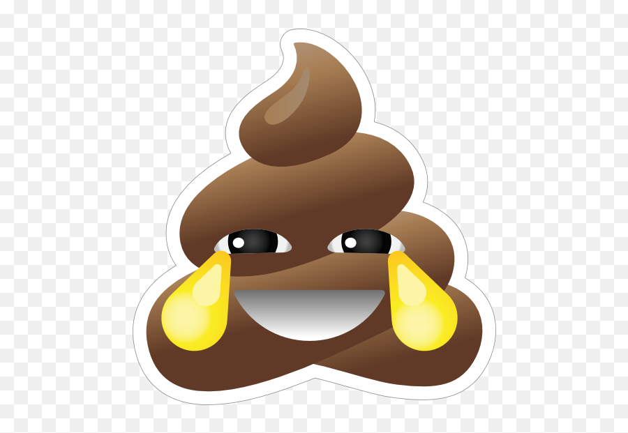 Crying With Laughter Poop Emoji Sticker 15233 - Laughing Crying Poop Emoji,Laugh Cry Emoji