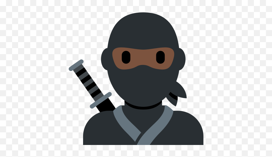 Ninja In Dark Skin Tone - Ninja Emoji,Emoticon Of Candle For Twitter