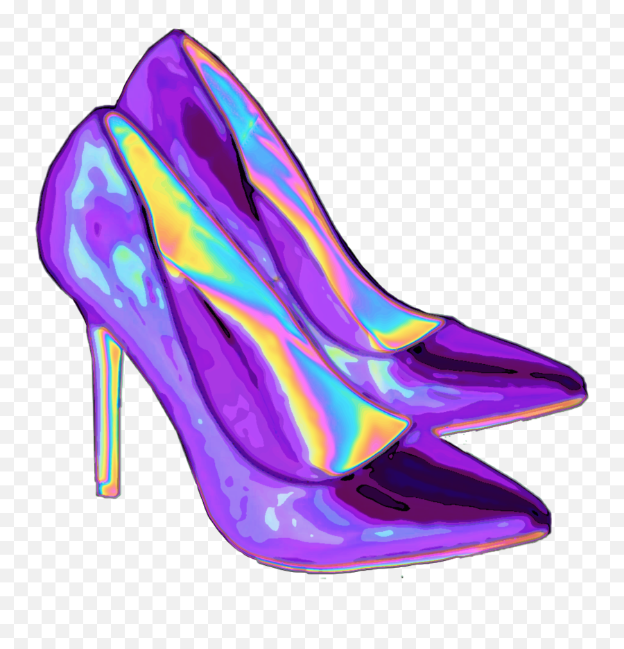 Heels Shoes Holo Holographic Sticker By Dinaaaaaah - Round Toe Emoji,Heel Emoji