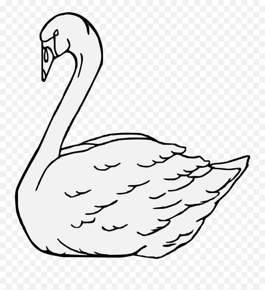 Swan - Traceable Heraldic Art Swans Emoji,Emojis Para Colorir