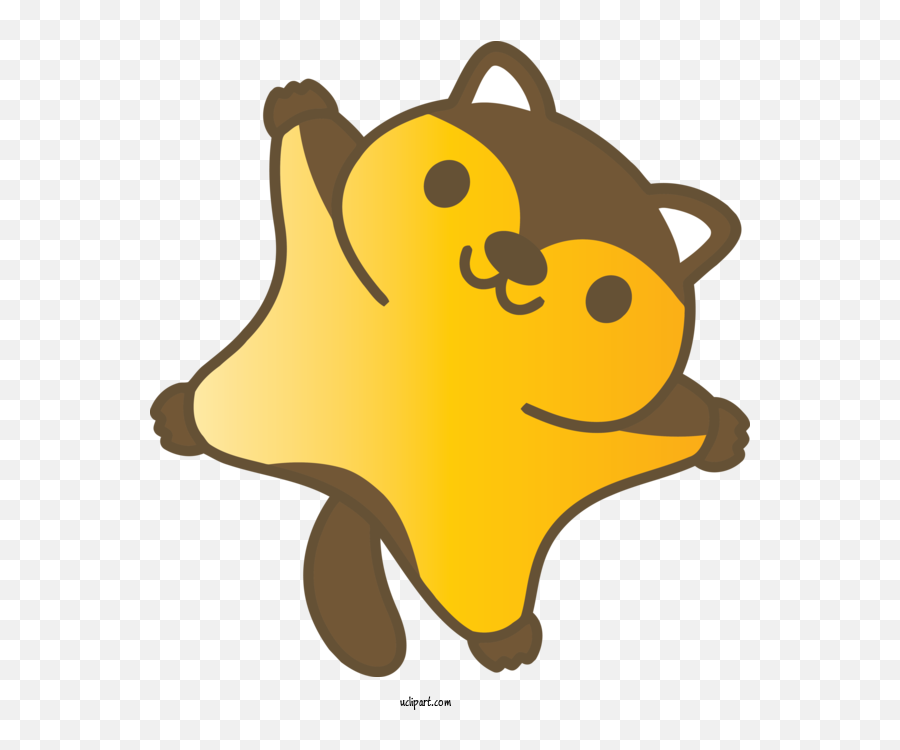 Animals Yellow Cartoon Snout For Squirrel - Squirrel Clipart Happy Emoji,Japanese Horse Emoticon