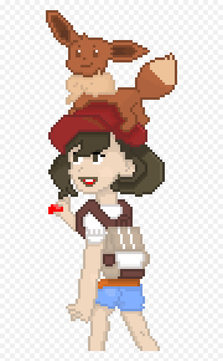 I Made Pixel Art Of Elaine From Letu0027s Go Eevee Pokemon - Fictional Character Emoji,Guess The Emoji Level 113